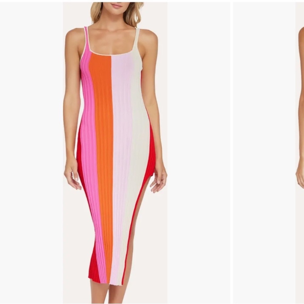 REVOLVE PQ Swim Colorful Striped Midi Dress